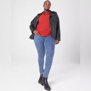 LB Denim Pull-on Jegging with Rhinestones